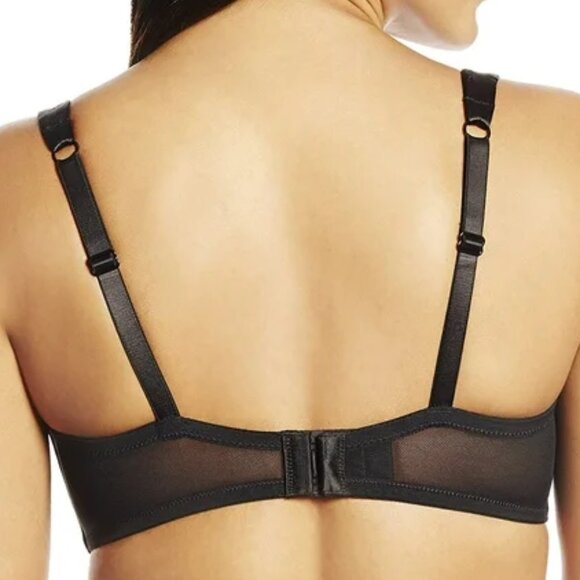 Paramour By Felina Decadent Semi Demi Bra NEW Unlined NWT BLACK Women's 36 F(3D) - Picture 3 of 16
